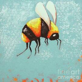 Bee Painting by Lucia Stewart