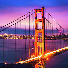 Golden Gate Bridge at night by Miroslav Liska