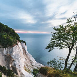 Denmark, Mon, Scenic View Of The White Cliffs Of Mon Island At Sunrise by Roberto Cassa