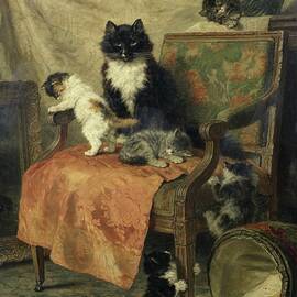Kittens At Play by Henriette Ronner-knip