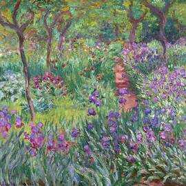 The Artist's Garden In Giverny by Claude Monet