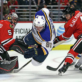 St. Louis Blues V Chicago Blackhawks - by Jonathan Daniel