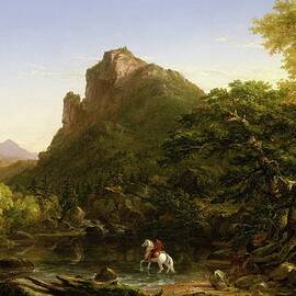 The Mountain Ford by Thomas Cole