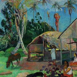 The Black Pigs by Paul Gauguin