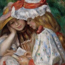 Two Girls Reading by Pierre-auguste Renoir