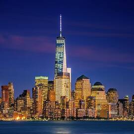 Nyc Skyline With Freedom Tower by Antonino Bartuccio