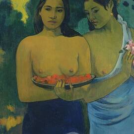 Two Tahitian Women by Paul Gauguin