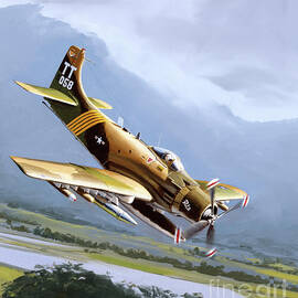 Douglas A-1J Skyraider by Jack Fellows