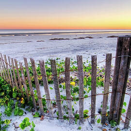 A Beach Fence At Sunset On Hilton Head by Rachid Dahnoun