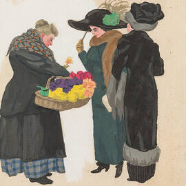 A Flower Seller by Heritage Images