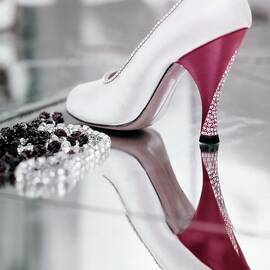 A Rhinestone Encrusted High Heel Shoe by Karen Radkai