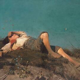 A Shepherd Boy by Franz Von Lenbach