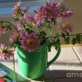 A traveler still life with autumn flowers by Tatiana Travelways