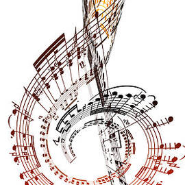 A Treble Clef Made From Sheet Music by Ian Mckinnell