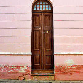 A Wood Front Door. Trinidad. Cuba by Myriam Brunner