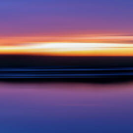 Abstract Of Lake At Sunset by Ethera