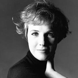 Actress Julie Andrews Wearing a Black Turtleneck by Bert Stern