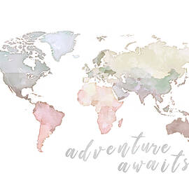 Adventure Awaits World Map by Aga and Artur Szafranscy