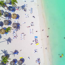 Aerial Of Beach, Aruba by Werner Bertsch