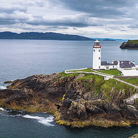 Aerial view of the Fanad Head Lighthouse in Ireland by Miroslav Liska