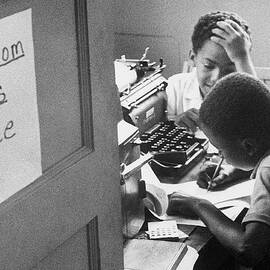 African-american Boys In Mississippi by Bettmann