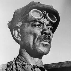 African American Railroad Worker by Bettmann