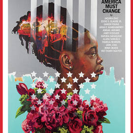 America Must Change Time Cover by Painting by Charly Palmer - Photograph by Travis Grissom
