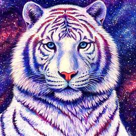 Among the Stars - Cosmic White Tiger by Rebecca Wang