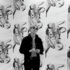 Andy Warhol and Cows by Fred W. McDarrah