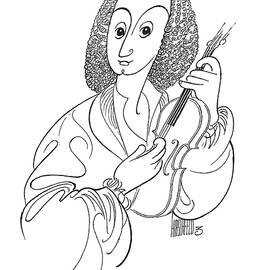 Antonio Vivaldi by Al Hirschfeld
