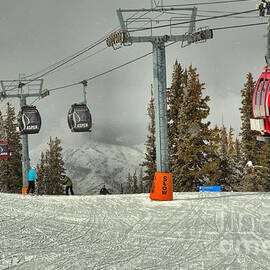 Aspen Mountain Gondola In Motion by Adam Jewell