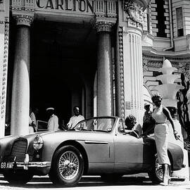 Aston Martin Db2-4 Outside The Hotel by Heritage Images