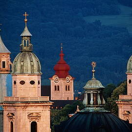 Austria, Salzburg, Domes Of Cathedral by Travelpix Ltd