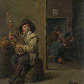 Bagpiper In An Inn by David Teniers The Younger