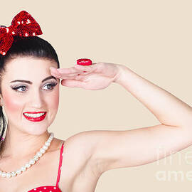Beach babe in retro fashion swimsuit accessories by Jorgo Photography