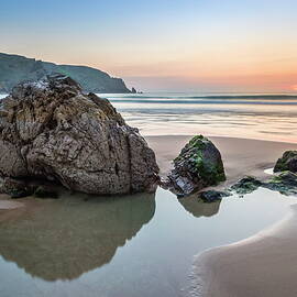 Beach, Island Of Jersey, Great Britain by Reinhard Schmid