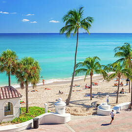Beach With Palm Trees by Pietro Canali