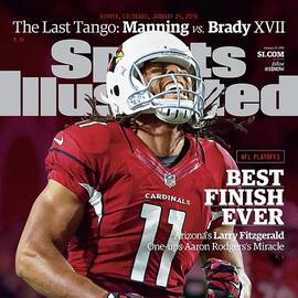 Best Finish Ever Arizonas Larry Fitzgerald One-ups Aaron Sports Illustrated Cover by Sports Illustrated