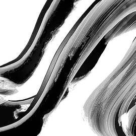 Black and White Abstract Artwork - Black Beauty 29 by Sharon Cummings