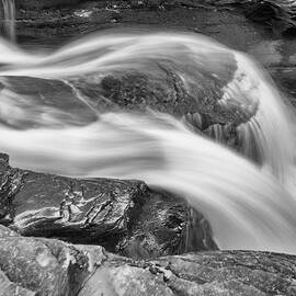 Black and White Rushing Water by Louis Dallara