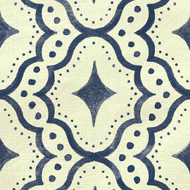 Blue Botanical Pattern Va by Janelle Penner