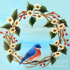 Bluebird Wreath by Sarah Irland