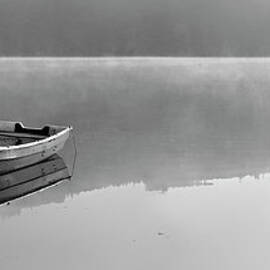 Boat On Misty Lake by Avtg
