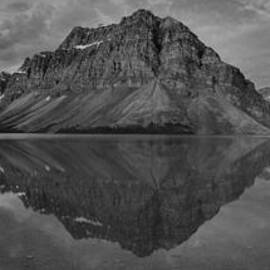 Bow Lake Dawn Giant Panorama Black And White by Adam Jewell