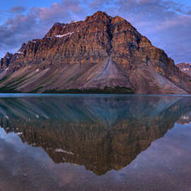 Bow Lake Sunrise Panorama by Adam Jewell