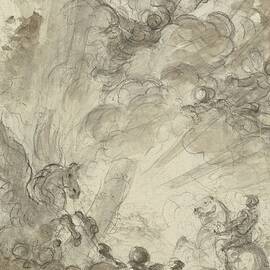 Bradamante Tries To Catch Hold Of The Hippogryph by Jean-Honore Fragonard
