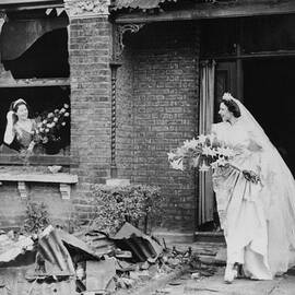 Bride In A Bombed House In London On by Keystone-france
