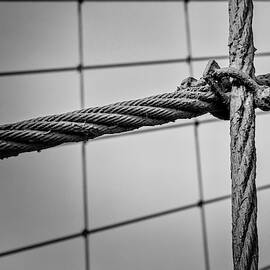 Brooklyn Bridge Cables Bw by Susan Candelario