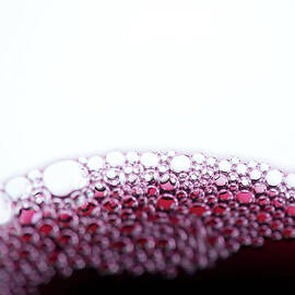 Bubbles In A Glass Of Red Wine by Rob Atkins
