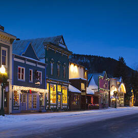Buildings Along Elk Avenue by Walter Bibikow